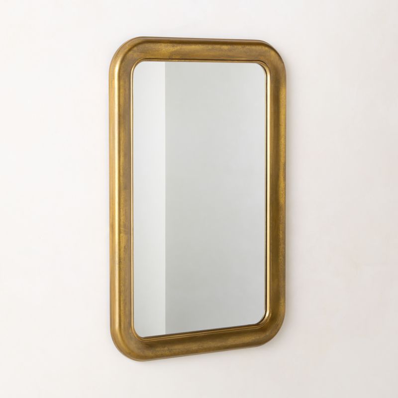 Pied-a-terre Gold Rectangular Wall Mirror 24x36" by Todd Snyder - image 2 of 4