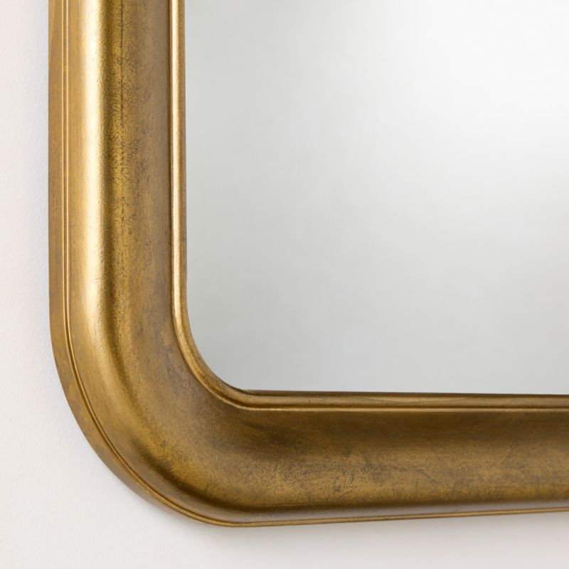 Pied-a-terre Gold Rectangular Wall Mirror 24x36" by Todd Snyder - image 1 of 4