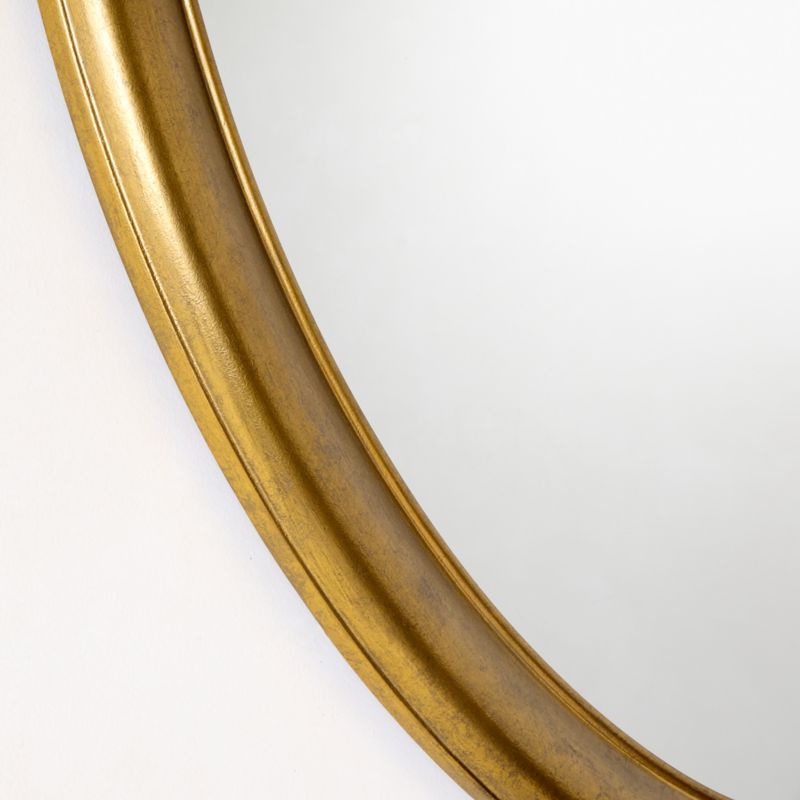 Pied-a-terre Gold Round Wall Mirror 48" by Todd Snyder - image 2 of 5