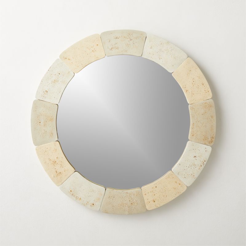 View Piedra Concrete Wall Mirror 30" details