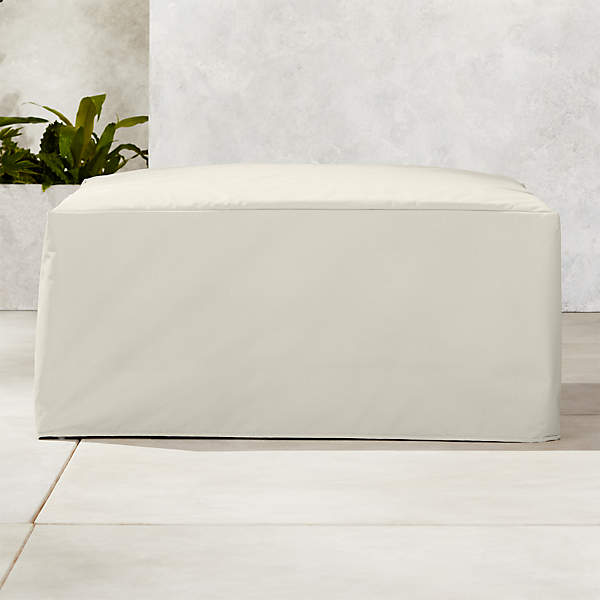 Piedra Waterproof Outdoor Ottoman Table Cover Cb2 Piedra Waterproof Outdoor Ottoman Table, Large Outdoor Ottoman