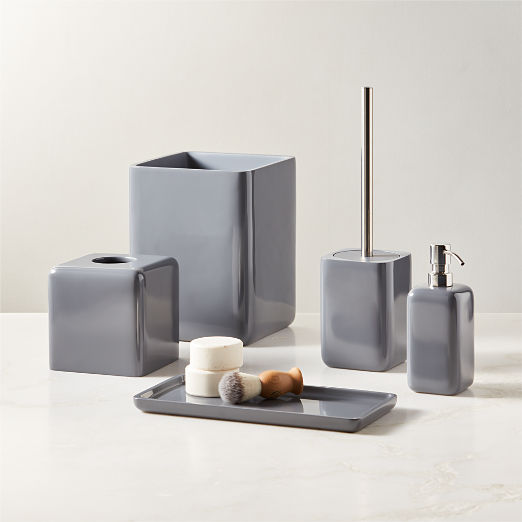 Modern Bathroom Accessories: Soap Dispensers, Vanity Trays & Tissue Box Covers | CB2