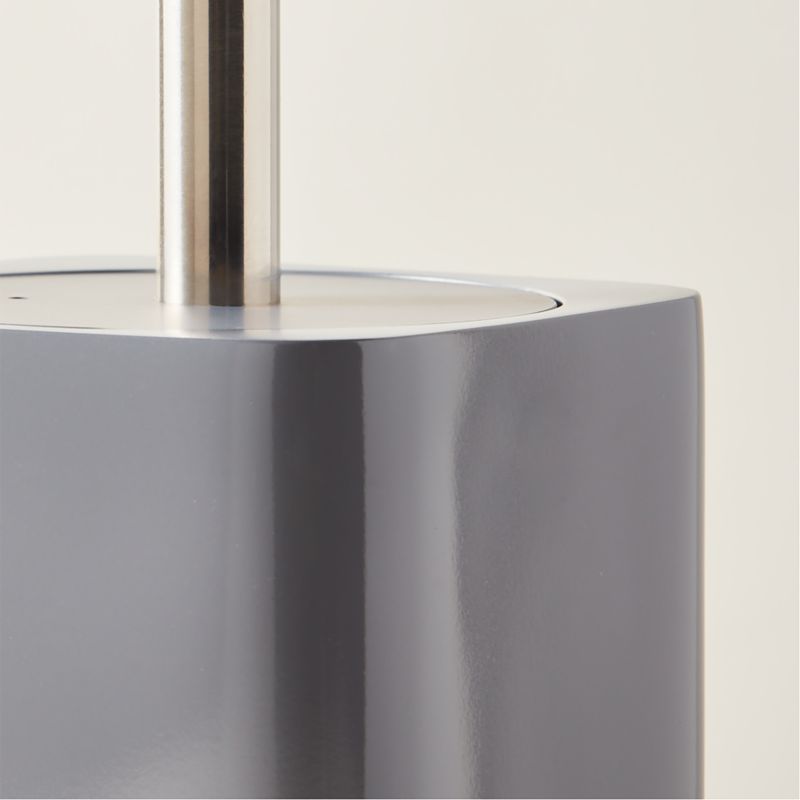 Pierce Polished Stainless Steel and Charcoal Grey Toilet Brush - image 2 of 3