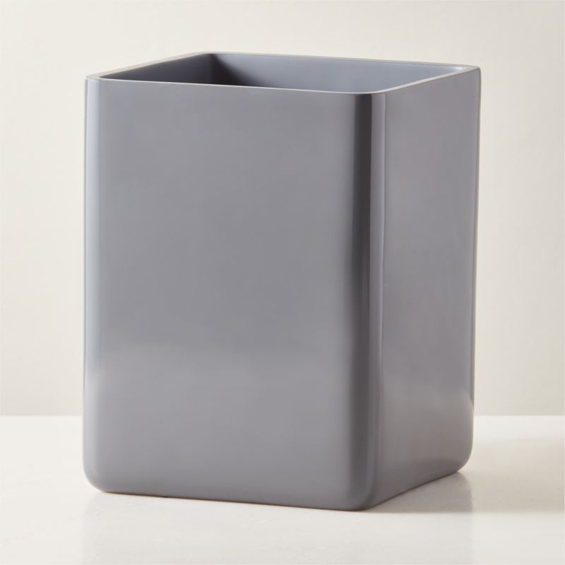 Viewing product image Pierce Charcoal Grey Wastebasket - image 1 of 3