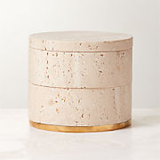 Emil Round Green Spider Marble Box