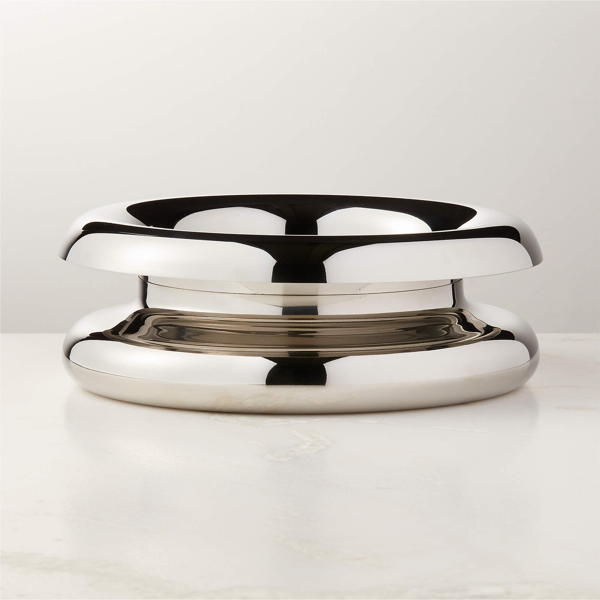 Piero Large Polished Stainless Steel Serving Bowl | CB2 Canada