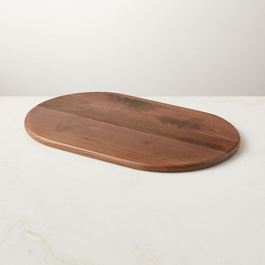 Piero Oval Walnut Serving Board by Gianfranco Frattini