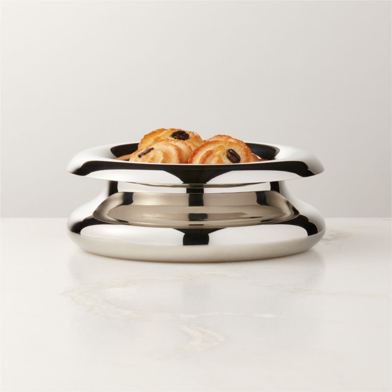 View Piero Polished Stainless Steel Serving Bowl Small by Gianfranco Frattini details