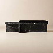 Ines 3-Drawer Black Wood Desk
