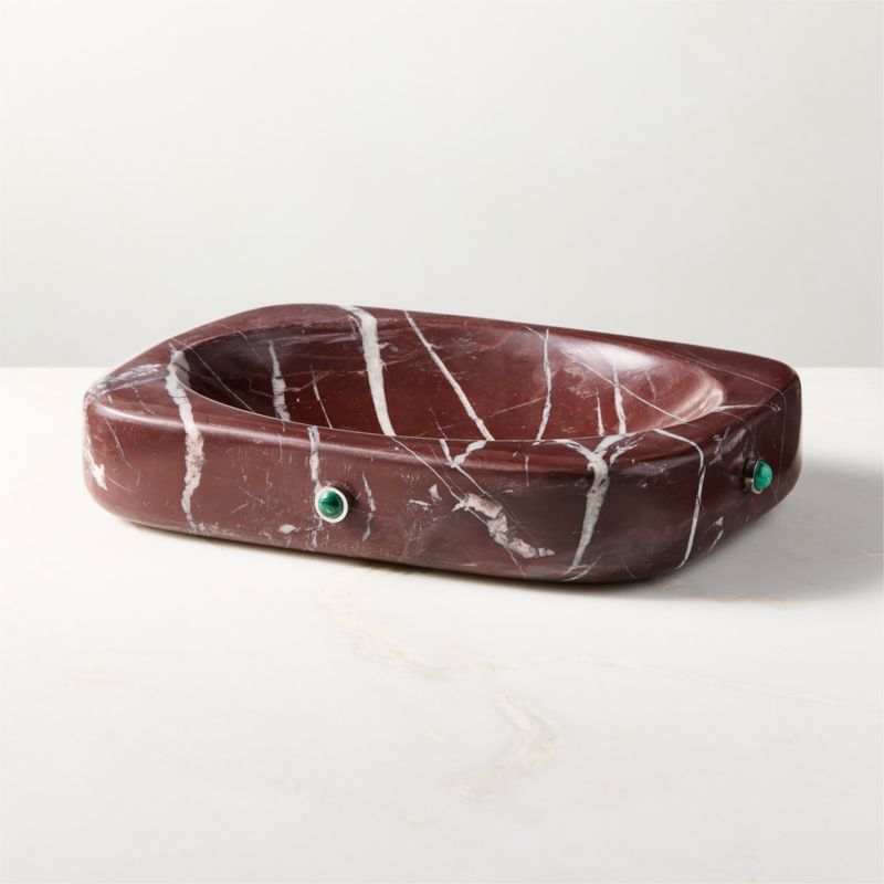 Pietra Red Marble Catchall Dish by Nina Garcia - image 4 of 5