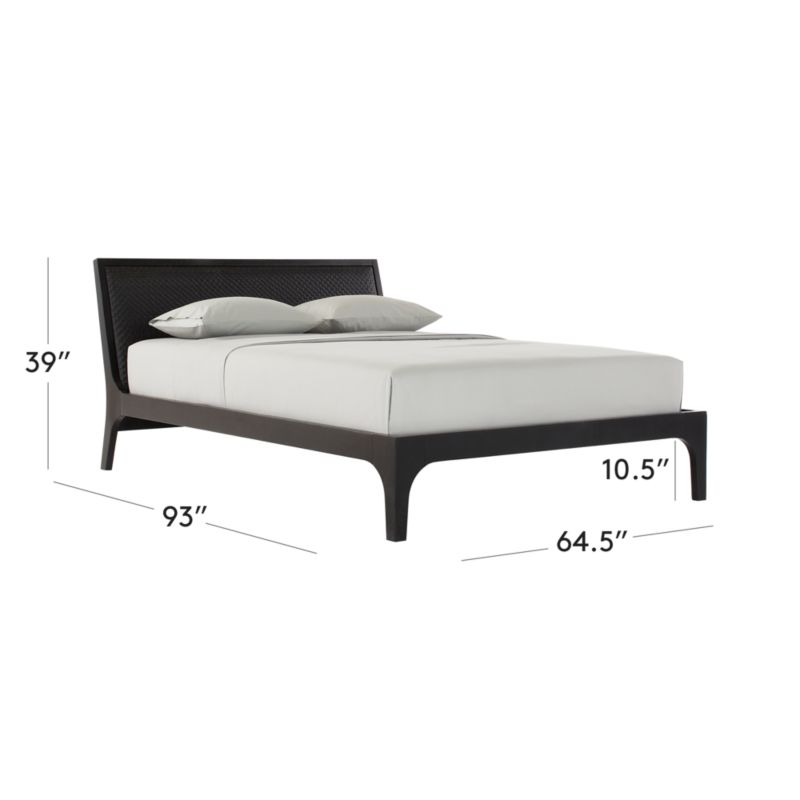 Cb2 leather 2024 bed frame