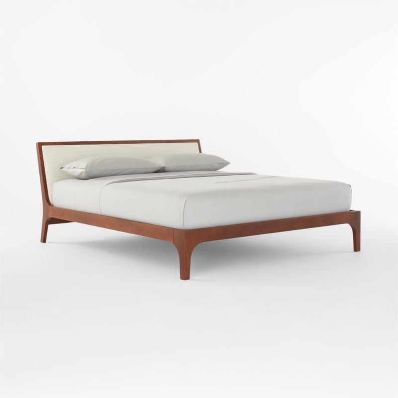 Pietro Woven Ivory Leather King Bed - image 5 of 9