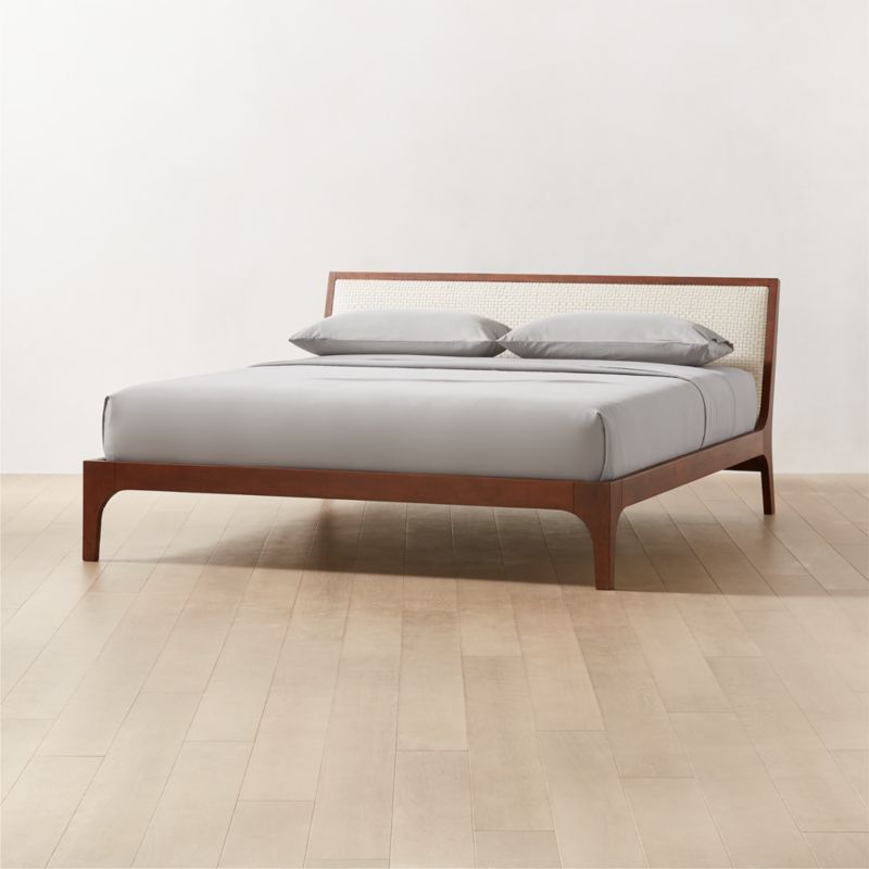 Pietro Woven Ivory Leather King Bed - image 4 of 9