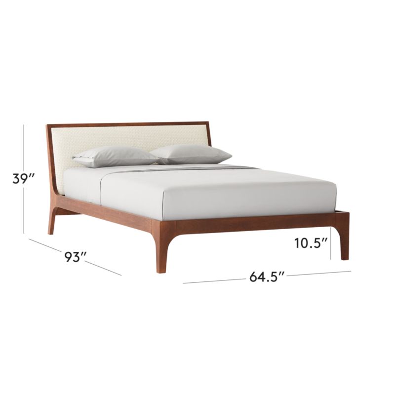 Cb2 leather on sale bed frame