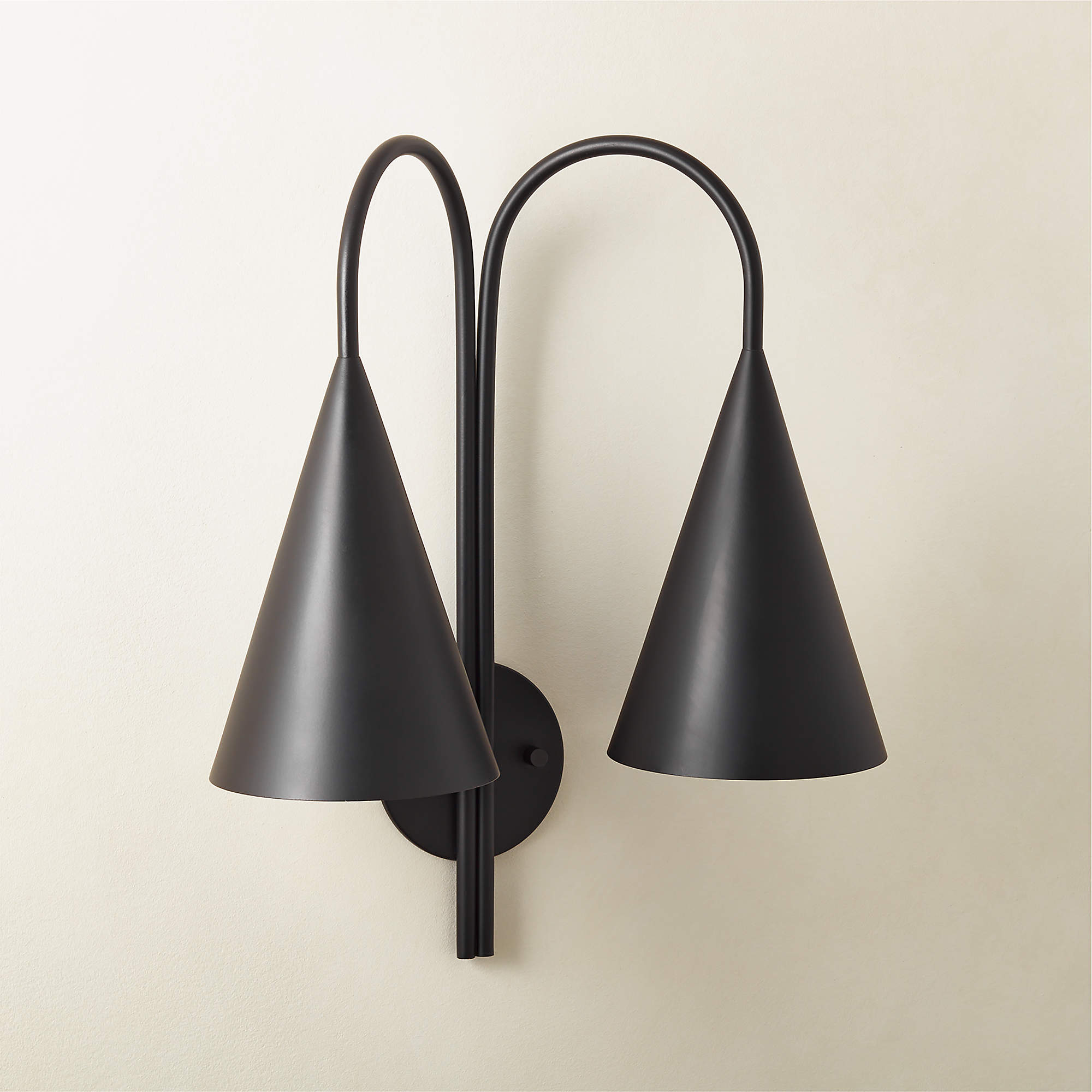 Piffle Double Black Wall Sconce + Reviews CB2 Canada