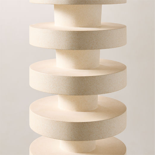 Pila Faux Travertine Floor Sculpture