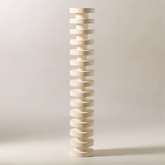 Pila Faux Travertine Floor Sculpture