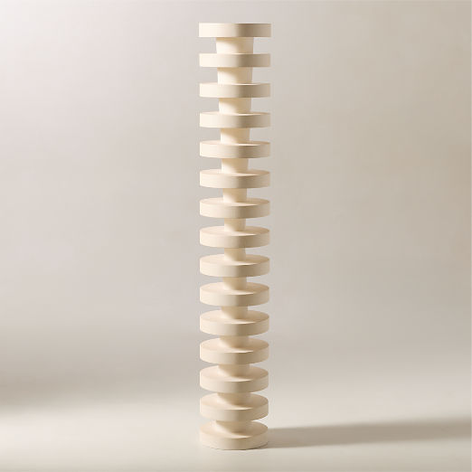 Pila Faux Travertine Floor Sculpture