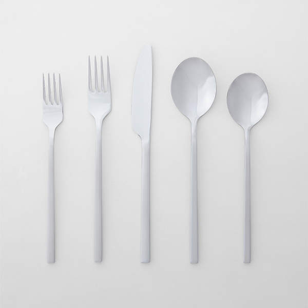 20-Piece Abe Brushed Black Flatware Set + Reviews