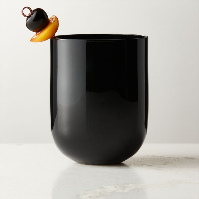 View Pina Black Double Old-Fashioned Glass by Gianfranco Frattini details