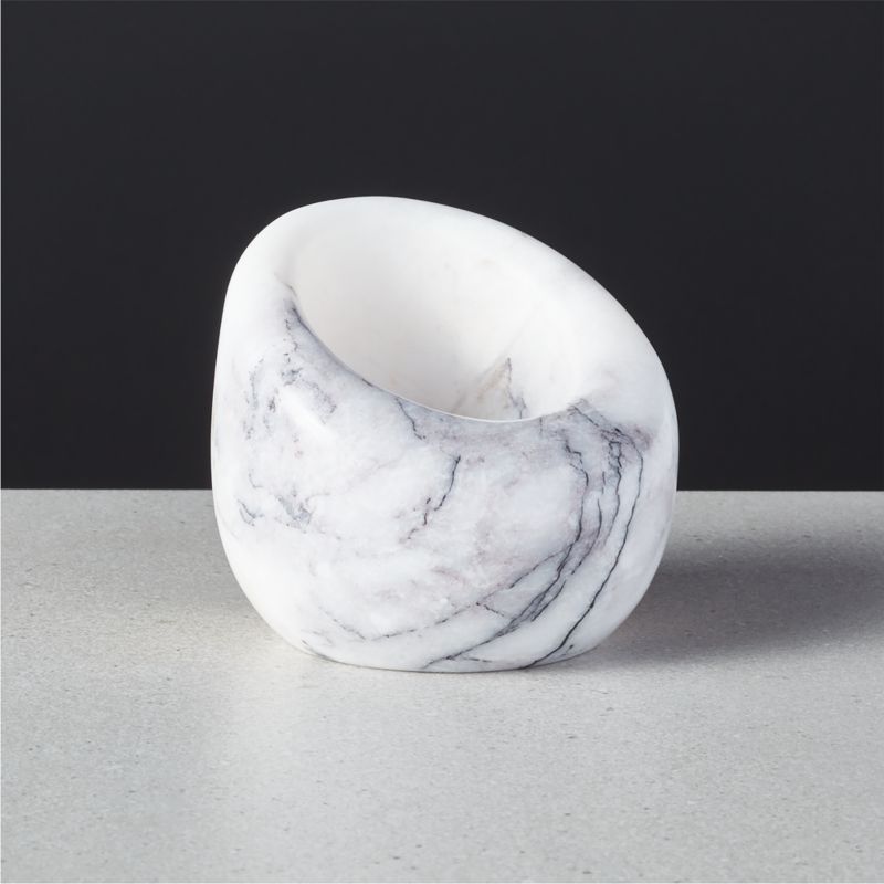 Pinch Marble Salt Cellar by Jennifer Fisher - image 0 of 2