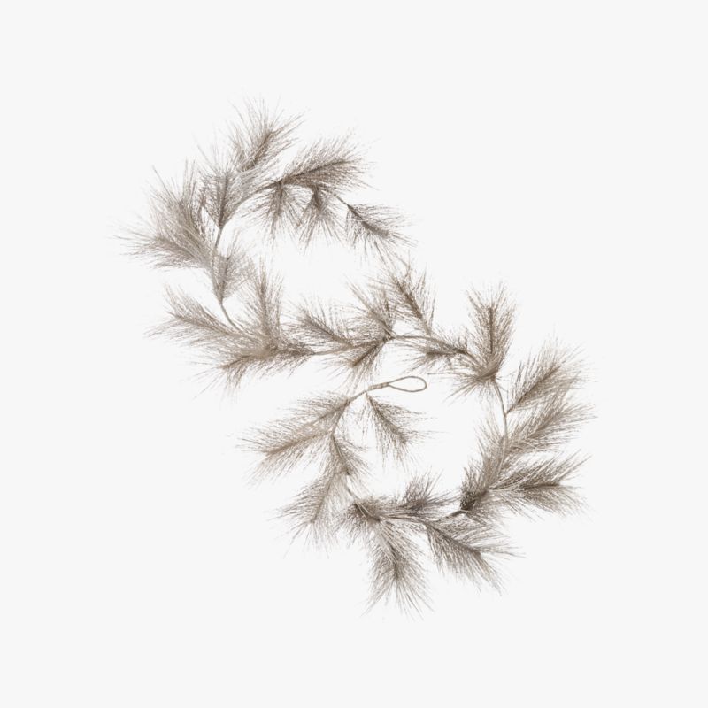 Faux Warm Silver Pine Holiday Garland 84" - image 9 of 11