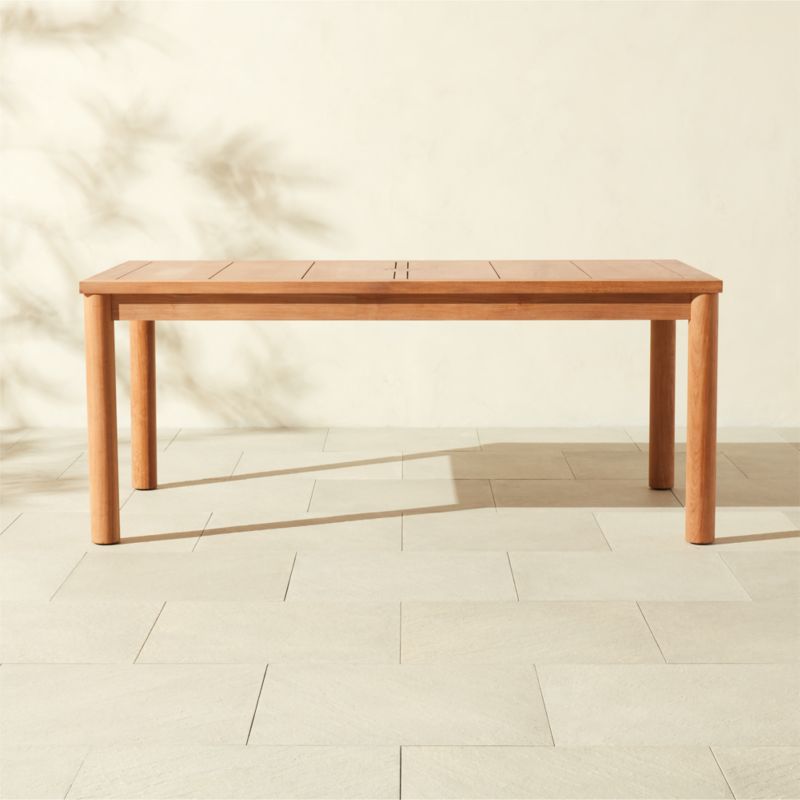 Pinet 72" Teak Outdoor Dining Table - image 0 of 8