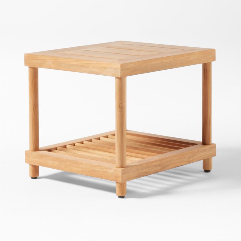 Pinet Teak Outdoor Side Table by Ross Cassidy - image 4 of 9