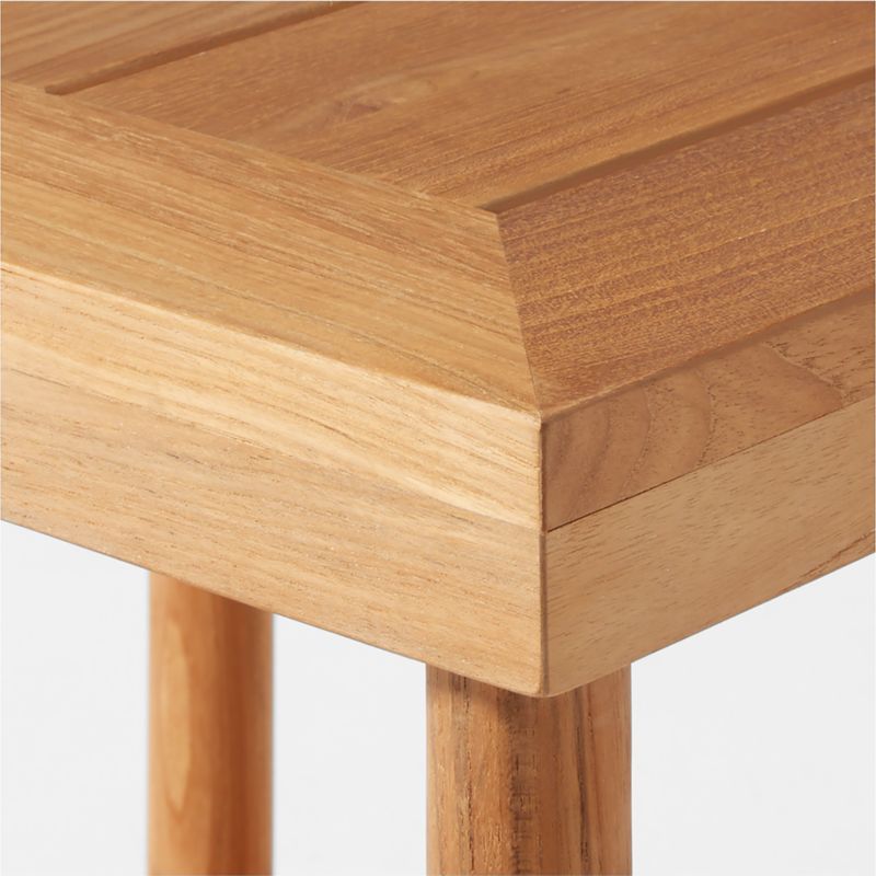 Pinet Teak Outdoor Side Table by Ross Cassidy - image 7 of 9