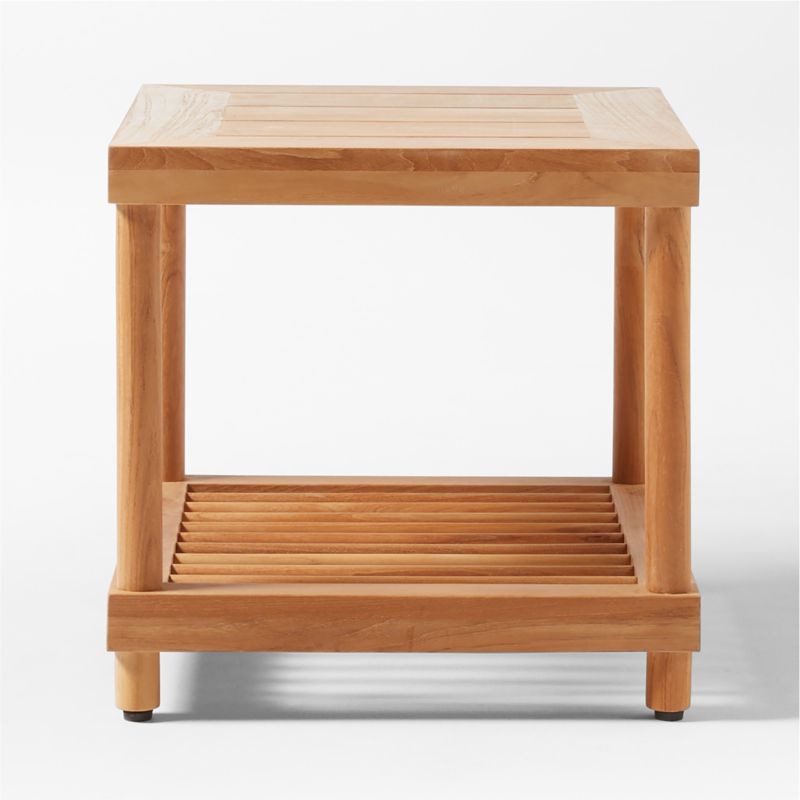 Pinet Teak Outdoor Side Table by Ross Cassidy - image 5 of 9