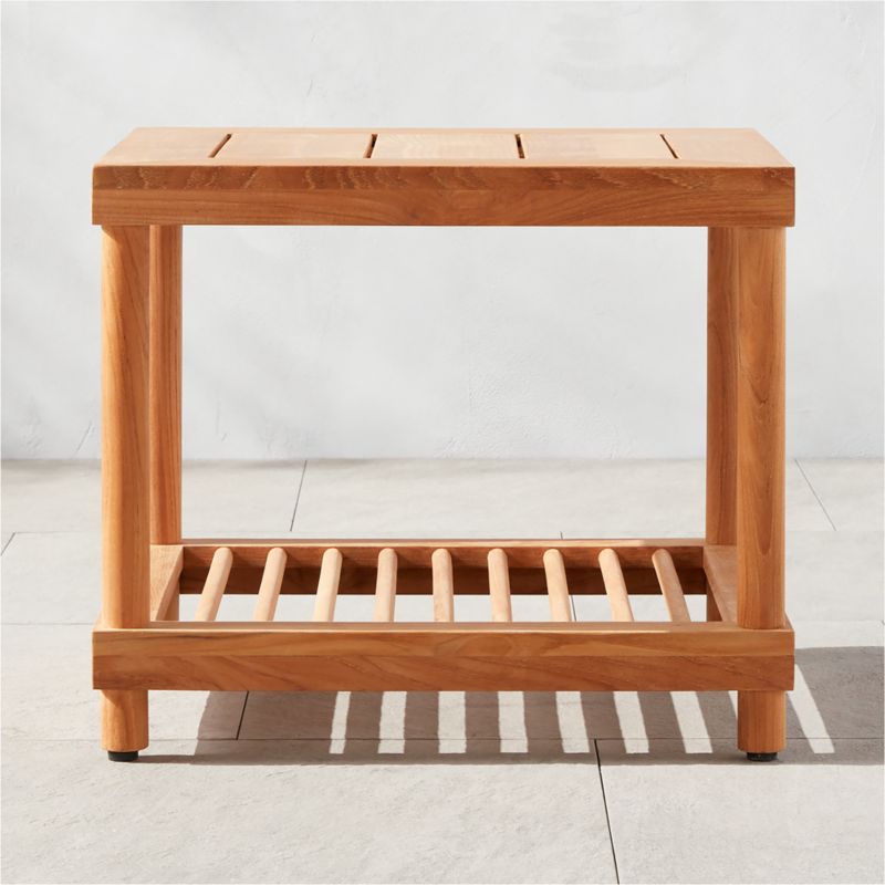 Pinet Teak Outdoor Side Table by Ross Cassidy - image 0 of 9