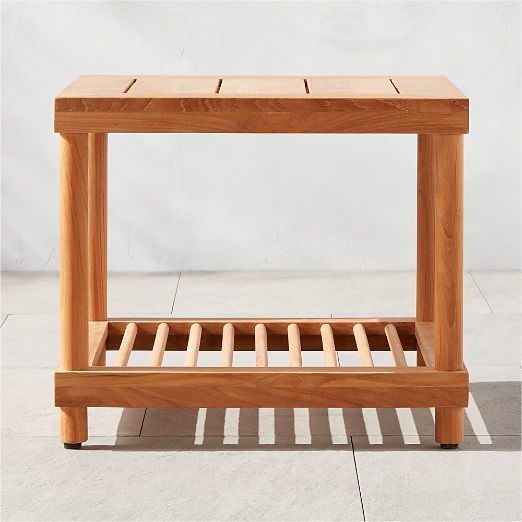 Pinet Teak Outdoor Side Table by Ross Cassidy