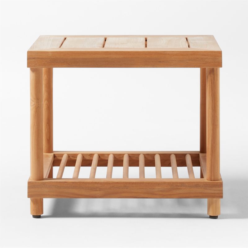 Pinet Teak Outdoor Side Table by Ross Cassidy - image 3 of 9