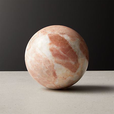 Pink Marble Sphere Cb2