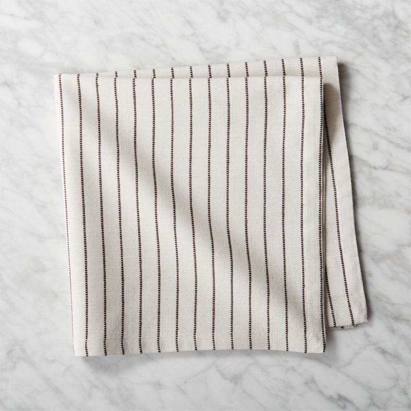 View Black and White Pinstripe Cloth Napkin details