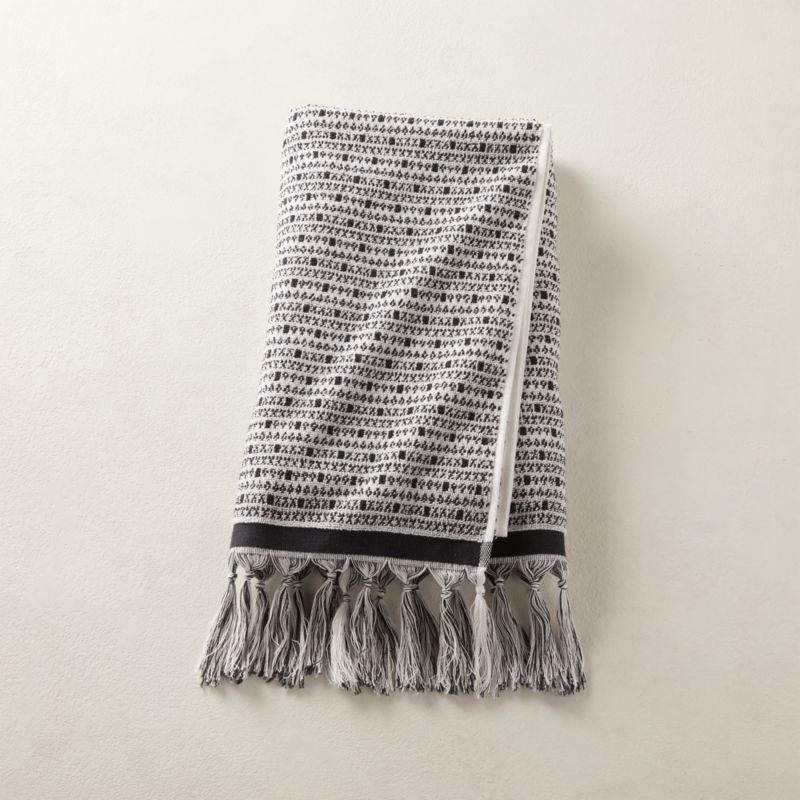 View Piper Jacquard White/Black Hand Towel details
