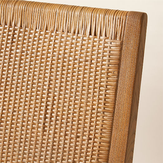 Plait Ash Wood and Woven Rattan Counter Stool