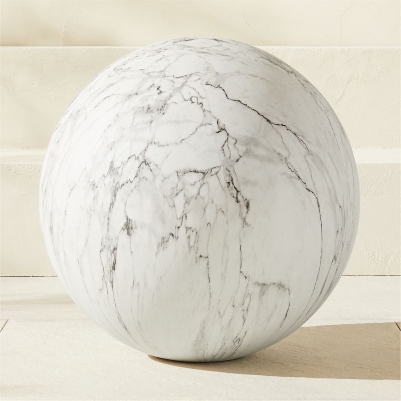 Playa White Faux Marble Indoor/Outdoor Ball Extra Large - image 0 of 9