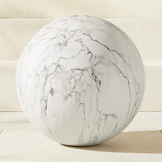 Playa White Faux Marble Indoor/Outdoor Ball Extra Large