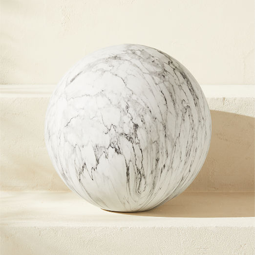 Playa White Faux Marble Indoor/Outdoor Ball Small