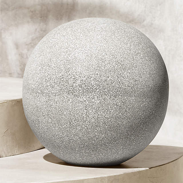 Currey & Company 1200-0051 Black Black Concrete Ball Decorative Accent,  Large