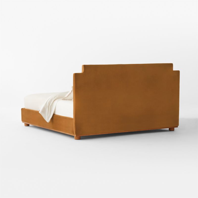 Plaza Smoked Amber Velvet Upholstered King Bed - image 4 of 9