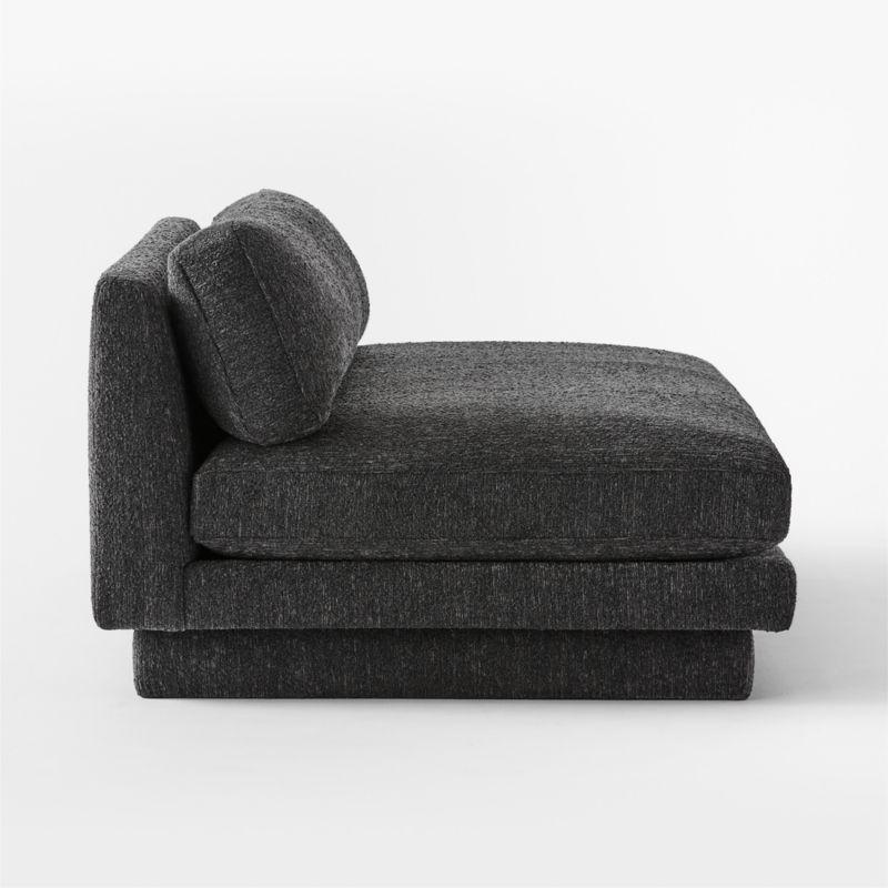 Plinth 80" Armless Black Performance Boucle Sofa - image 6 of 8