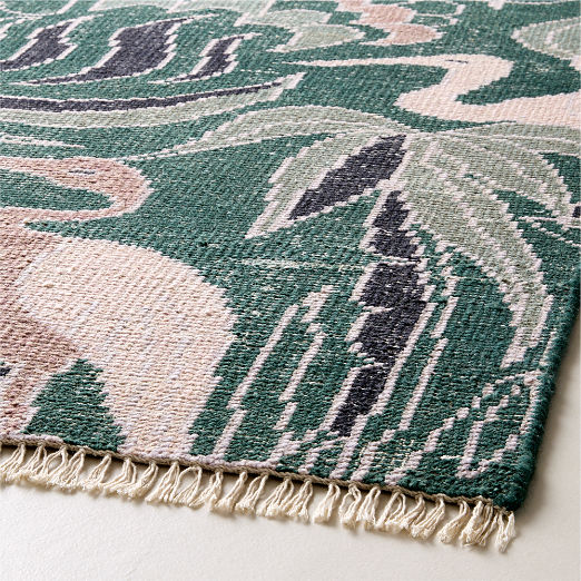 Plumage Hand-Knotted Smoked Green Wool Area Rug 6'x9'