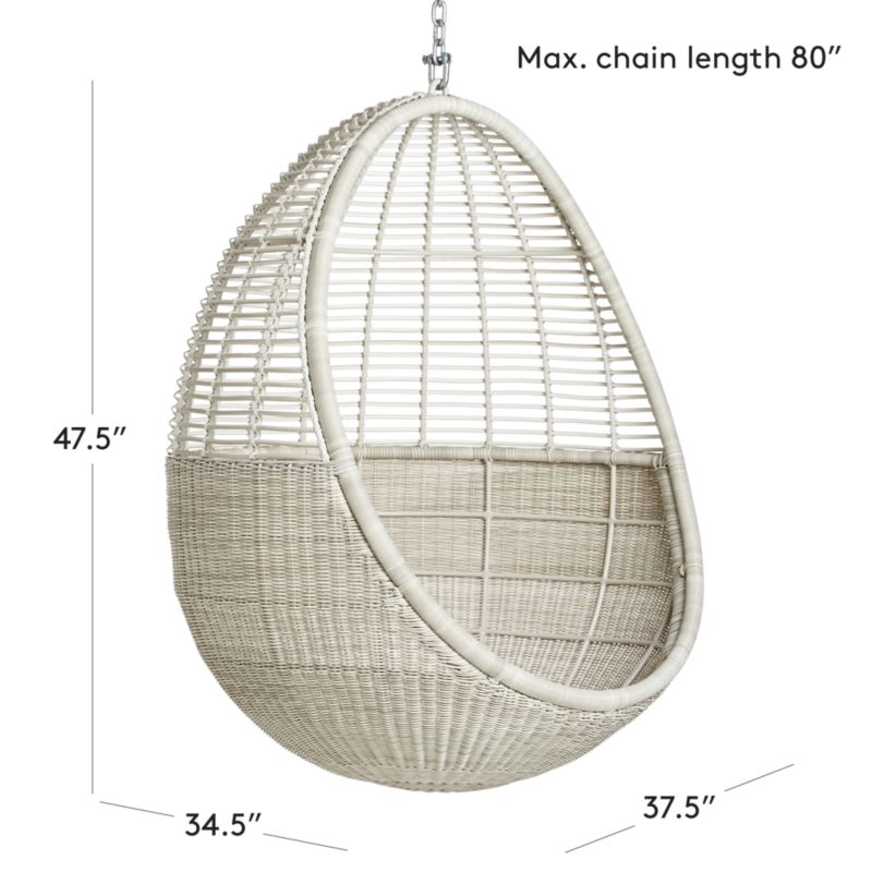 crate and barrel hanging chair