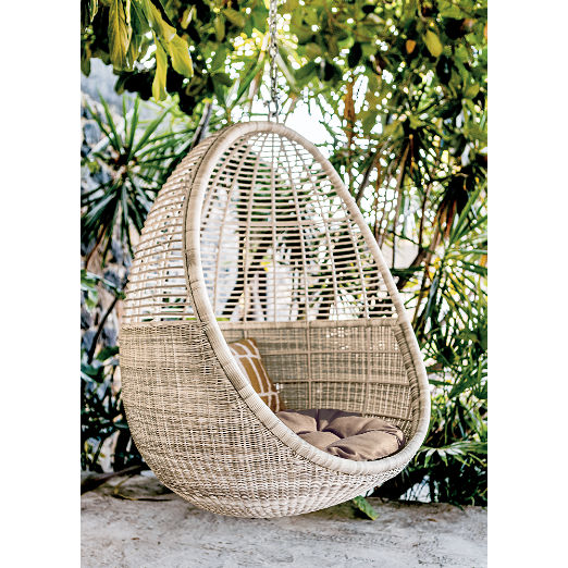 Pod Hanging Outdoor Chair with Cushion