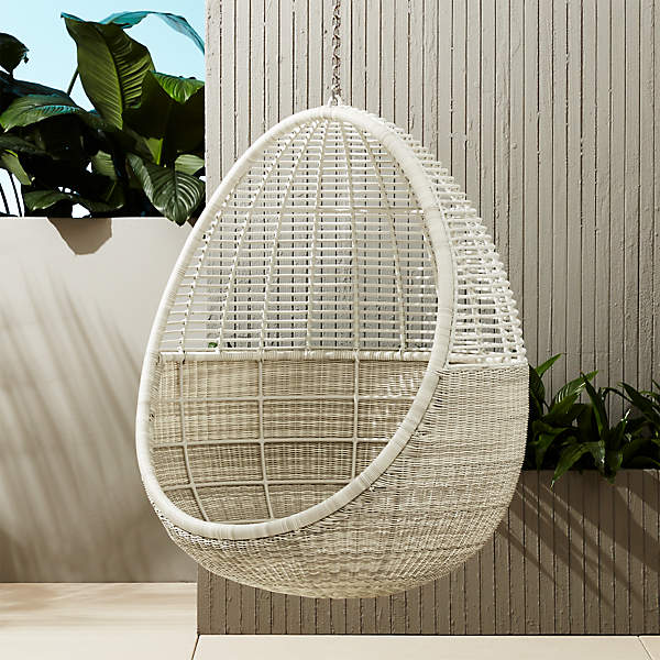 Pod Hanging Outdoor Patio Chair + Reviews | CB2