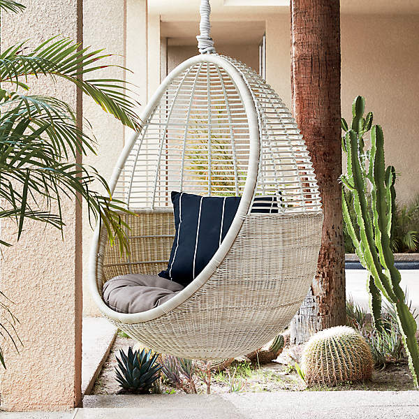 cb2 swing chair