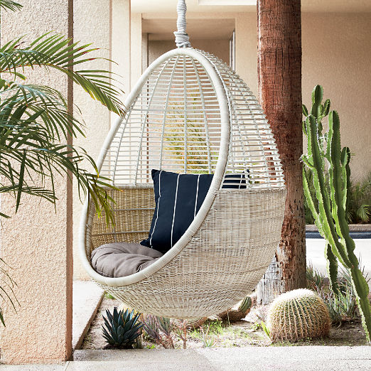 Pod Hanging Outdoor Chair with Cushion