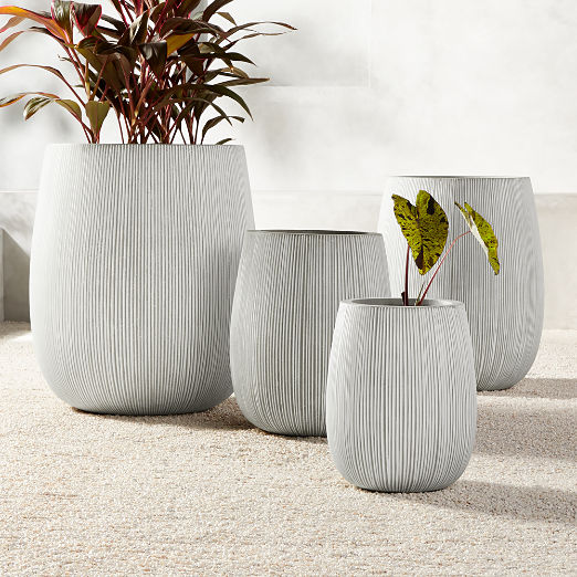 Pod Grey Cement Indoor/Outdoor Planters